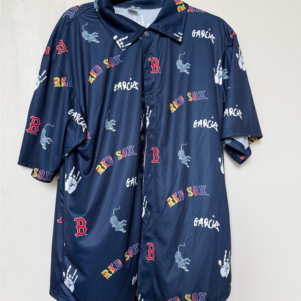 Boston Red Sox x Jerry Garcia button down polo